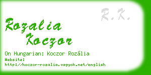 rozalia koczor business card